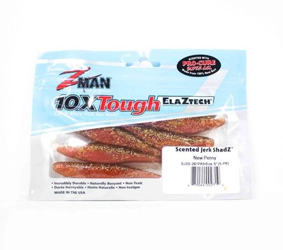 Zman Soft K�der Jerk ShadZ 5 Zoll 5/Pack New Penny (2710)
