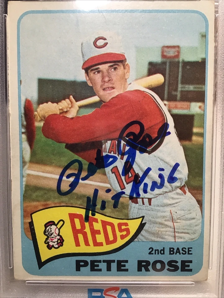 1965 Topps Pete Rose #207 Authentic PSA Auto 10 Inscription Hit King Autograph - Image 2 of 4