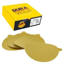 120 Grit 6" Gold PSA Self Stickyback Sanding Discs for DA Sanders - Box of 50