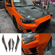 Glossy Carbon Fiber Car Bumper Fin Canard Splitter Diffuser Valence Spoiler Lip