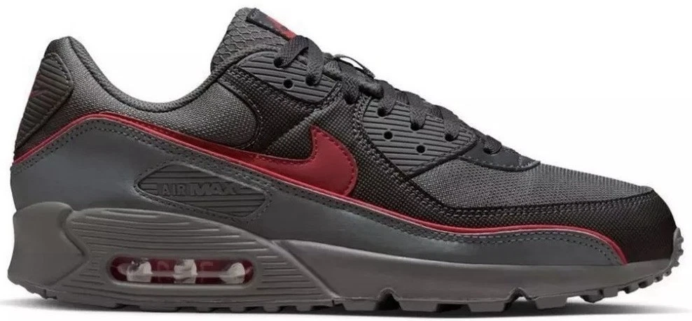 Nike Air Max 90 Premium Iron Grey University Red for Sale