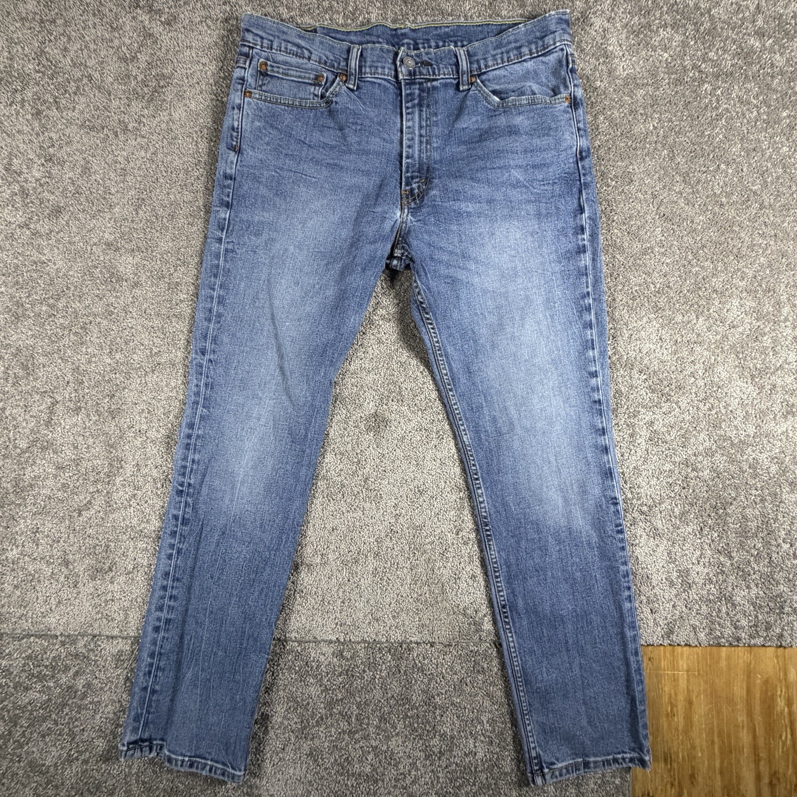 Levis 511 Jeans Mens 36x30 Blue Denim Slim Fit Stretch Medium Wash Casual thumbnail 2