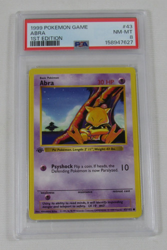 Abra (1st Edition) graded PSA 8 for sale on eBay