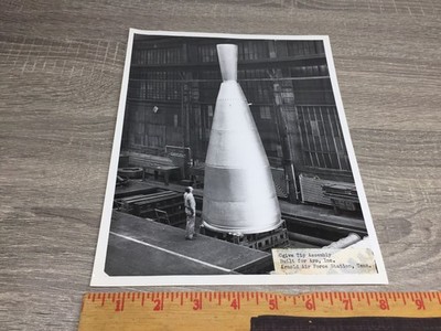 Vintage Black & White Ogive Tip Assembly Photo Arnold Air Force Station