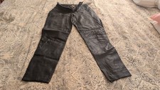 Vintage Harley Davidson Women's black Leather Motorcycle Pants