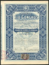 Mexico, Compania Minera Rio Conchos, 'accion de capital' 500BFr, 1921