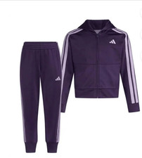 Adidas Toddler Girls 2-pc. Track Suit with white stripes. NEW WITH TAGS