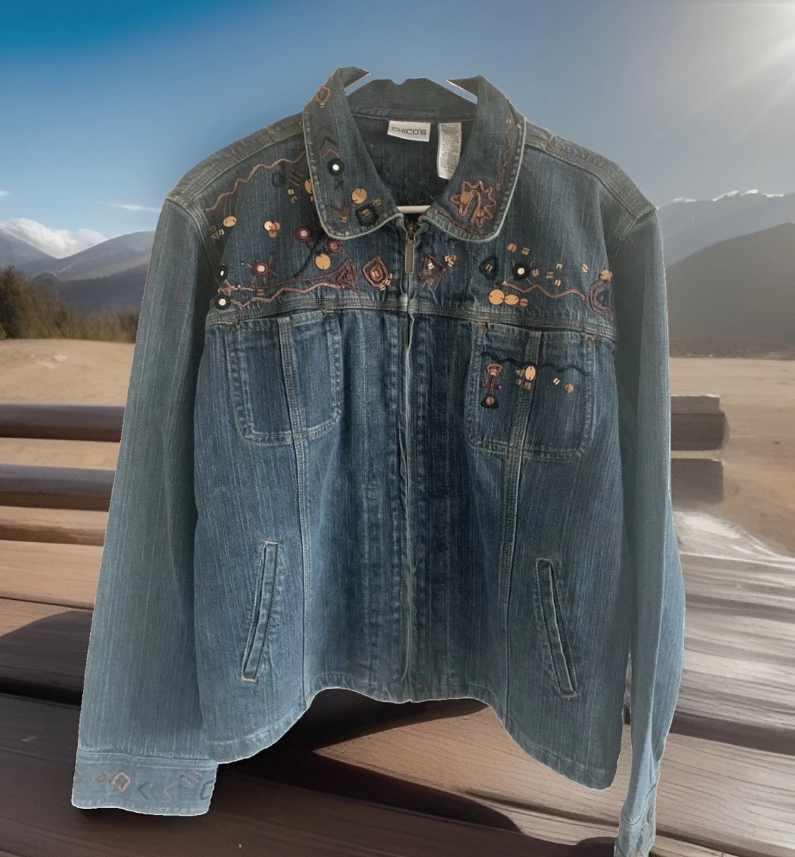 Chico's Sequin Denim Coats, Jackets & Vests for Women for sale | eBay