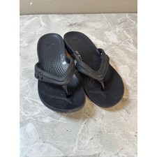 Crocs Kids Black Flip Flops Sandals Thong Comfort Casual Shoes Size J1