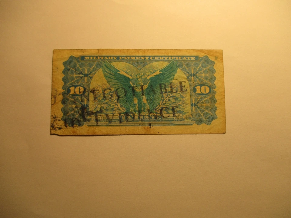 US MPC  10c Ten Cents  Series 692 CID Evidence Note - rare - Image 2 of 2