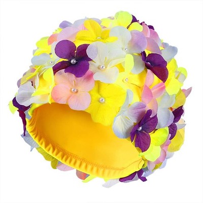 WINOMO Fashionable Swim Cap Floral Petal Stylish Swimming Hat Bathing Caps Si...