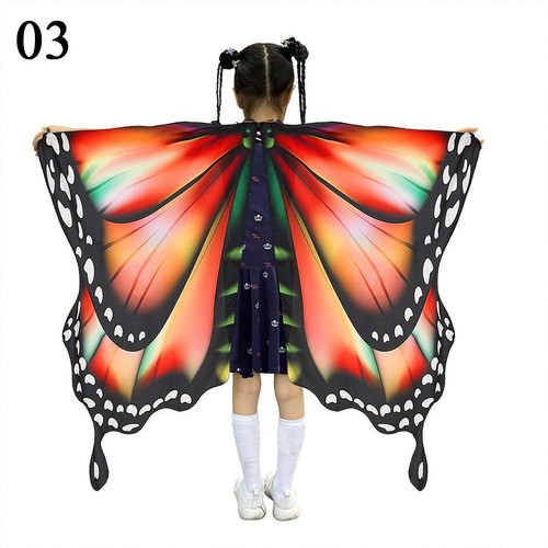 Partyprop Schmetterlingsflügel Schal Schmetterlingsumhang Kinderumhang Mädchen Umhang - Bild 12 von 17