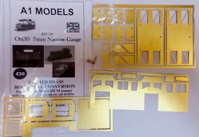 0n30/7mm Schmalspur Ätzmessing Karosserie für Bachmann 70 Tonnen Bausatz Nr 703