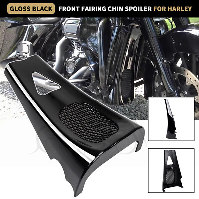 Motor Gloss Black Stretched Chin Spoiler Scoop Fit For Harley Street Glide FLHX