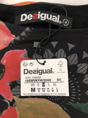 Robe Desigual Femme - Taille M - Motif Floral Multicolore - Neuf Avec étiquettes