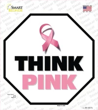 Think Pink Cancer Awareness Hope Vinyl Peel and Stick Decal