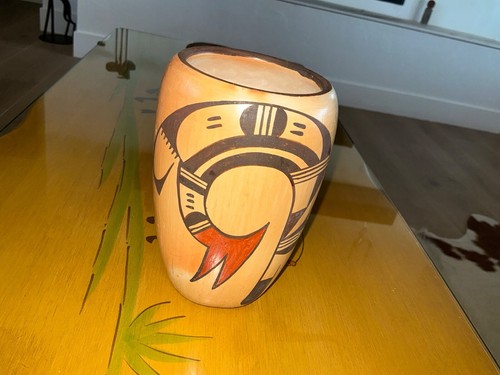 Authentic - Sadie Adams Hopi Pottery - Vase, Flower Woman! Rare, Collectible! - Picture 3 of 7