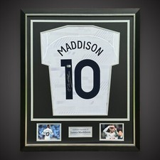 Deluxe  Framed James Maddison Signed Tottenham Hotspur  Shirt &pound;399 With COA