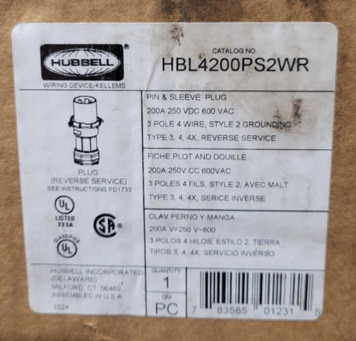 HUBBELL #HBL4200PS2WR SPINA PIN & SLEEVE