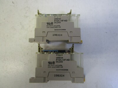 OMRON P7SA-14F-ND RELAY BASE W/G7SA-5A1B RELAY (LOT OF 2) - USED