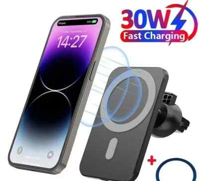 Auto MagSafe Wireless Charger iPhone 14 13 12 Pro Max Handyhalterung Ladegerät 