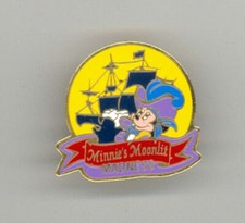 Prendedor Disney Piratas Minnie Mouse Iluminado por la Luna Locura Capitán Gancho Barco Pirata