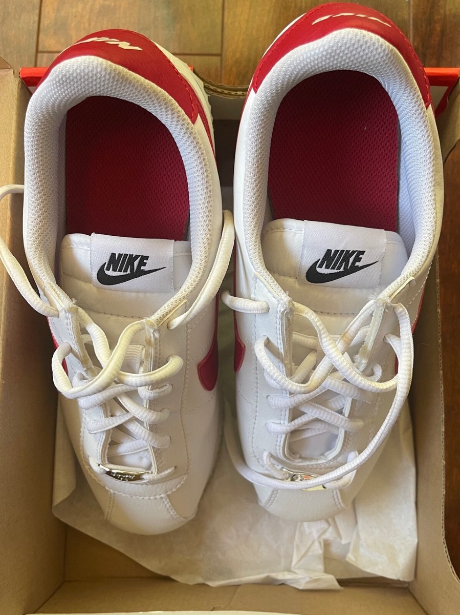 Size 6.5 - Nike Classic Cortez Leather White Red W for sale online