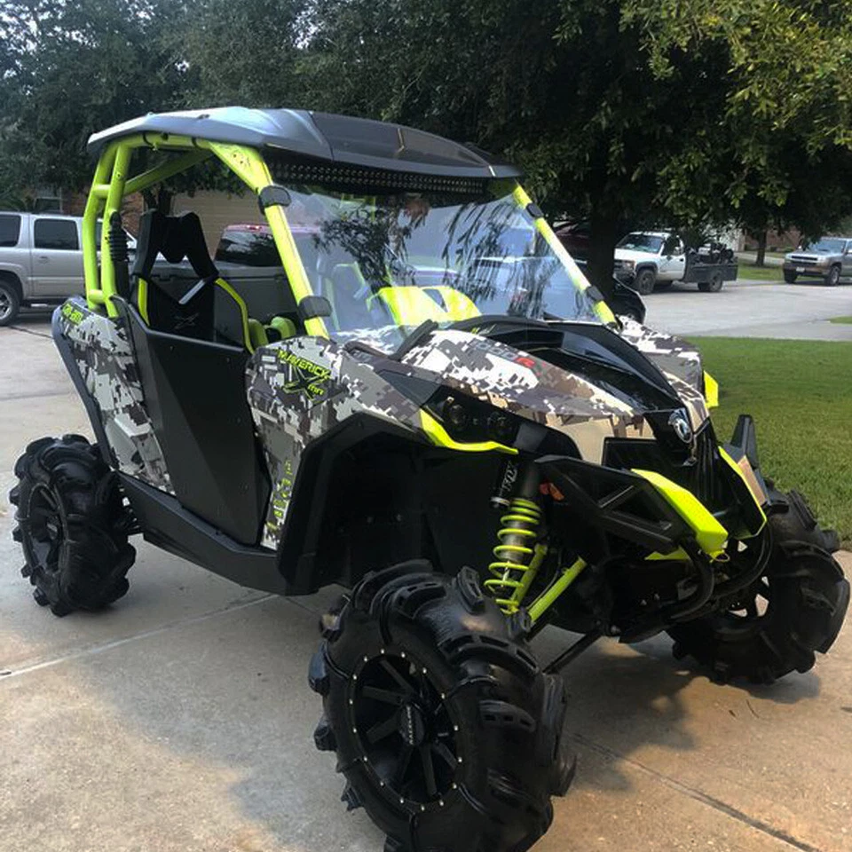 Parabrisas transparente completo de policarbonato 2013-2018 para Can am maverick max 1000r 1/4" Foto 2 de 4