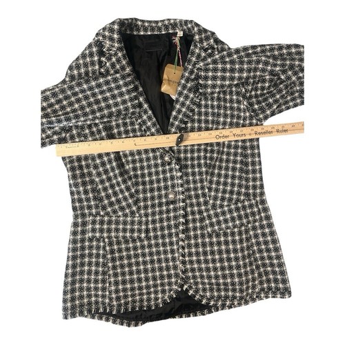 Umgee Plaid Tweed Preppy NWT Blazer Clueless Size Medium - Picture 4 of 6