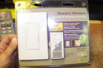 new Lutron Maestro MRF2-600M-WH - 600 Watt Max. - Wireless Incandescent Dimmer