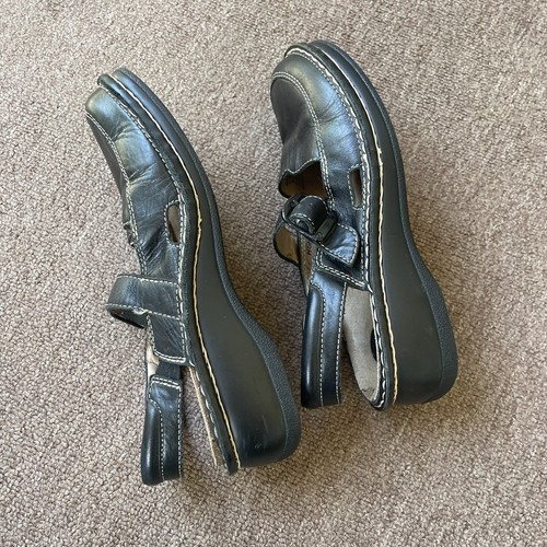 kumfs scarpe da donna 37 US taglia 6,5 nere in pelle Mary Jane Sling posteriore comfort - Foto 4 di 7