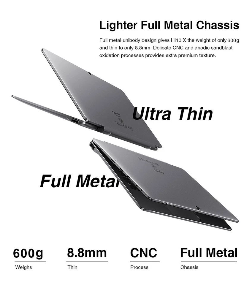 CHUWI 10.1" Hi10 X Tablet/Laptop 2 in 1 Windows 10 PC Intel N4120 6+128G 4 Core - Imagen 4 de 4