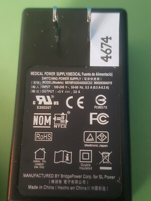 Bridge Power MEDICAL POWER SUPPLY MENB1020A0502C02  5V  3A