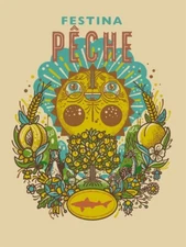 Dogfish Head 2016 Festina Peche Screenprint Drew Millward AP Signed, Embossed