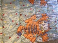 HTF 1978 Vintage Garfield Sleeping Bag Blanket Zip Up - PLEASE READ 