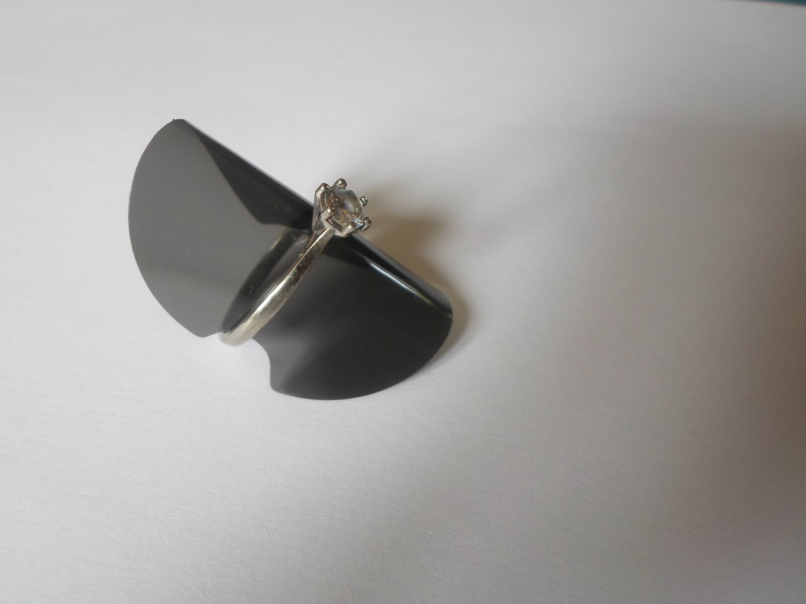 bague en argent massif, solitaire, zirconium, t. … - image 6