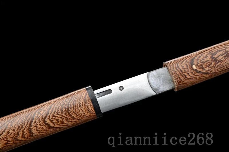 1095 aço carbono afiado lâmina de ranhura especial espada chinesa jiang madeira rosa saya - Imagem 2 de 4