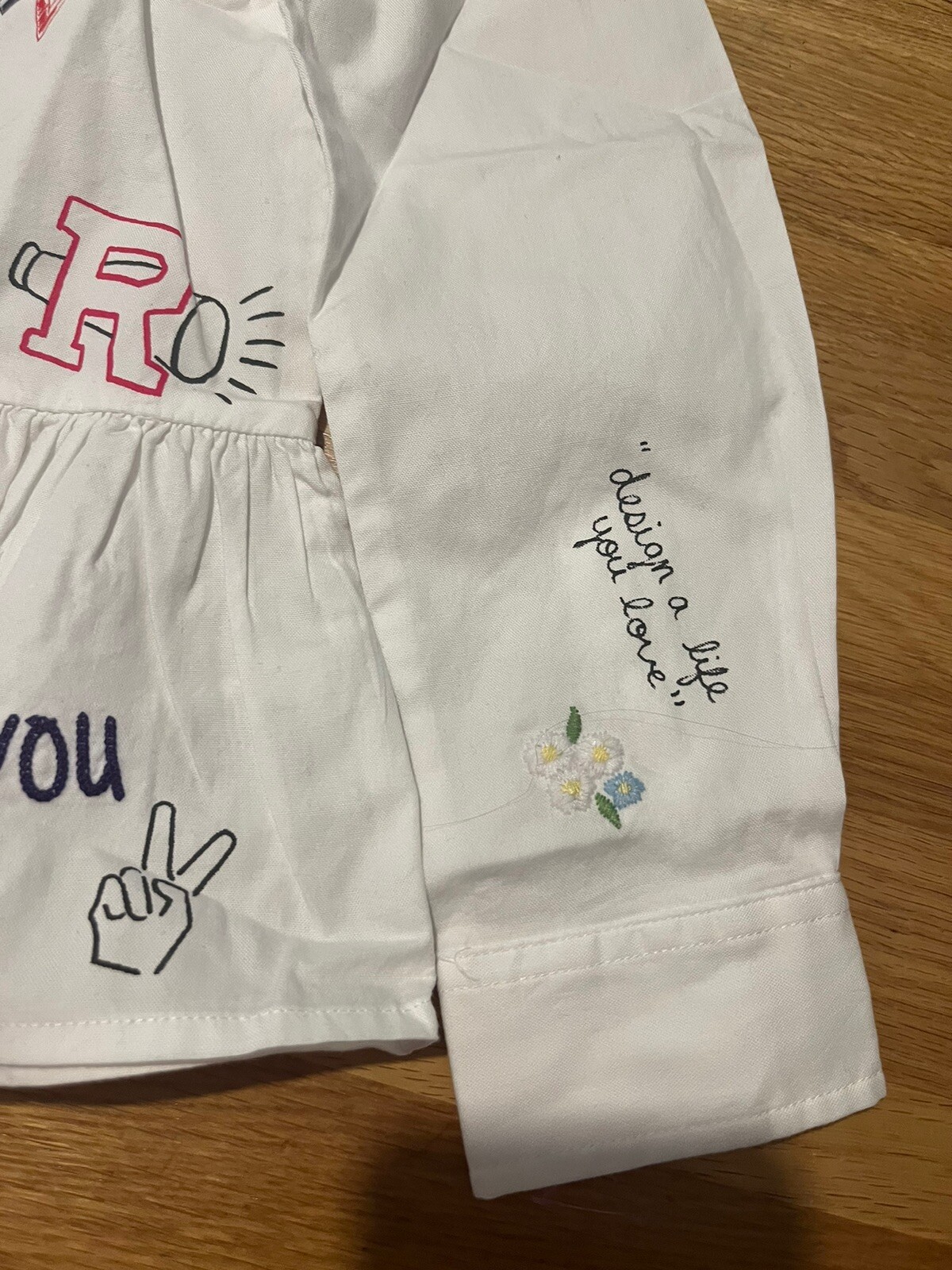 RALPH LAUREN Girl White Gorgeous Embr Long Sleeve Top T-shirt Blouse Age 4 Y image 4