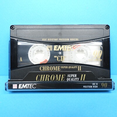  1x EMTEC Chrome Super Quality II 90 * Tape Cassette Kassette кассета * 2004