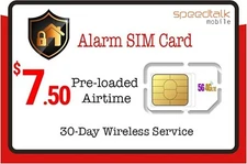 SpeedTalk Mobile $7.50 Alarm SIM Card GSM Business Office Home Security