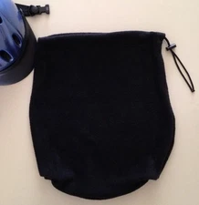Equestrian Helmet Black Fleece Drawstring Carrying Storage Bag