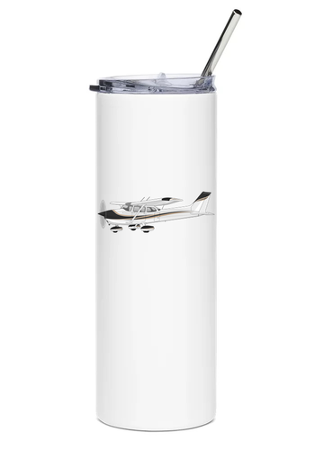 Cessna 172R Stainless Steel Water Tumbler with straw - 20oz. - Picture 1 of 3