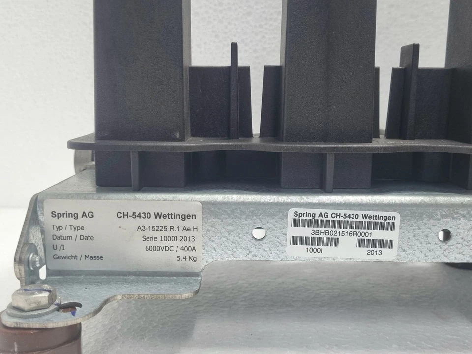 Spring AG A3-15225 R.1 Ae.H 6000VDC/400A - 3BHB021516R0001 - Image 2 of 4