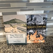 Lot Of 2 THE HISTORY OF TASMANIA John West Knights Templars Gods Warriors Book