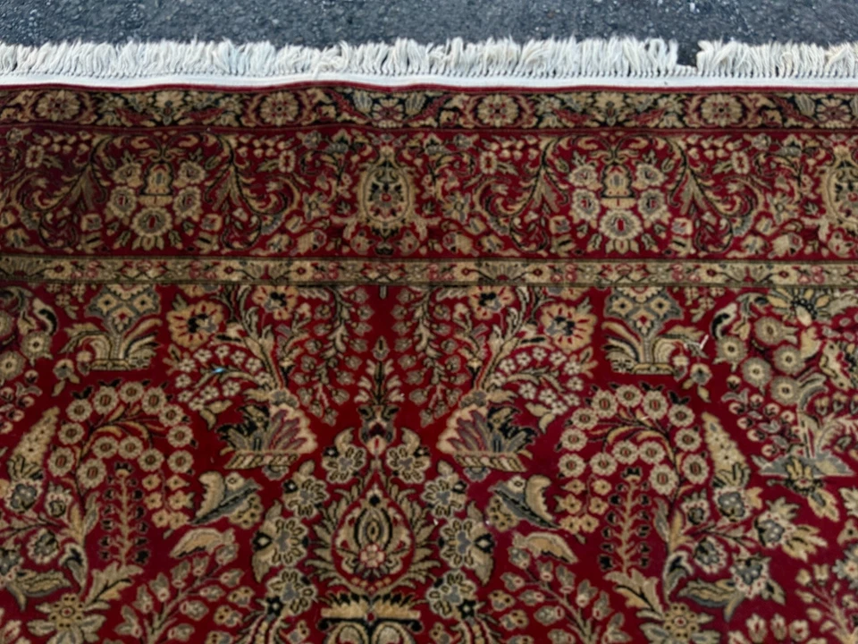 Alfombra Wilton antigua "ANGLO PERSA" - principios de 1900, marcada con etiqueta RR5301 Foto 4 de 4