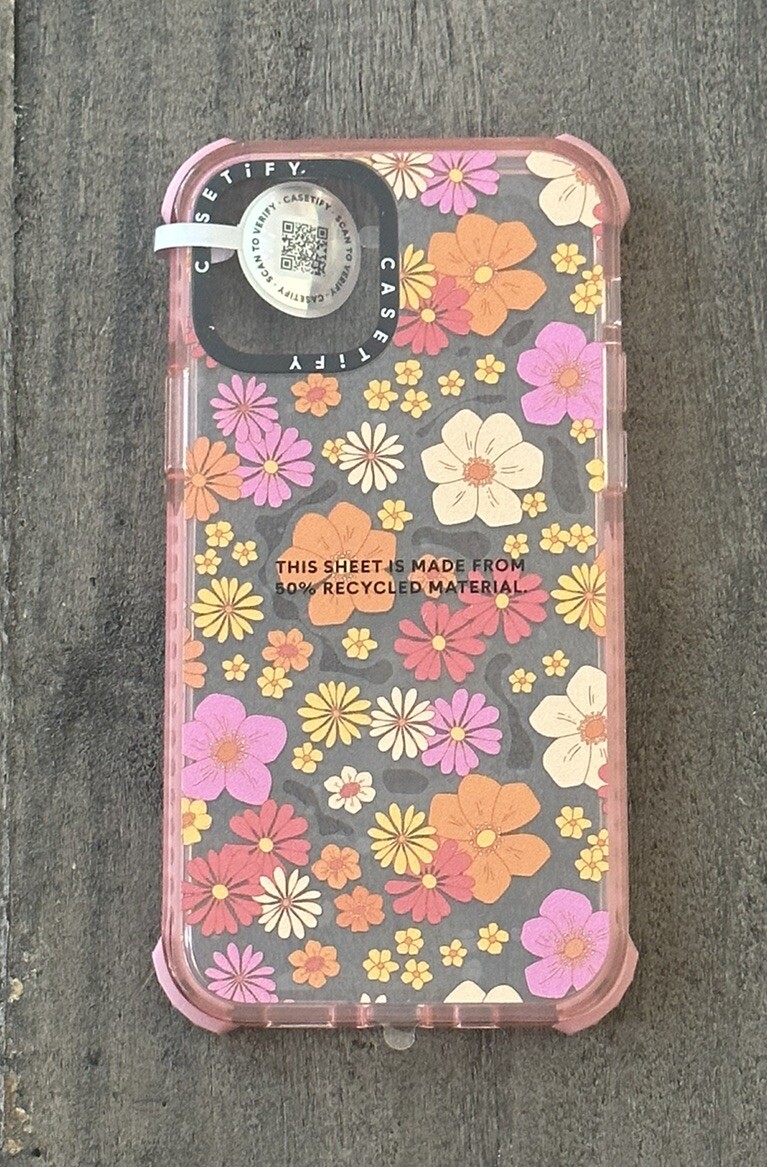 Boho Hippie Casetify Cases 12 Pro Max Retro Boho Hippie Flowers