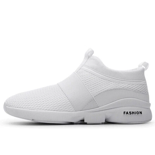 Scarpe da uomo sportive slip on sneakers casual jogging passeggio taglia UK 6-11,5 - Foto 15 di 32