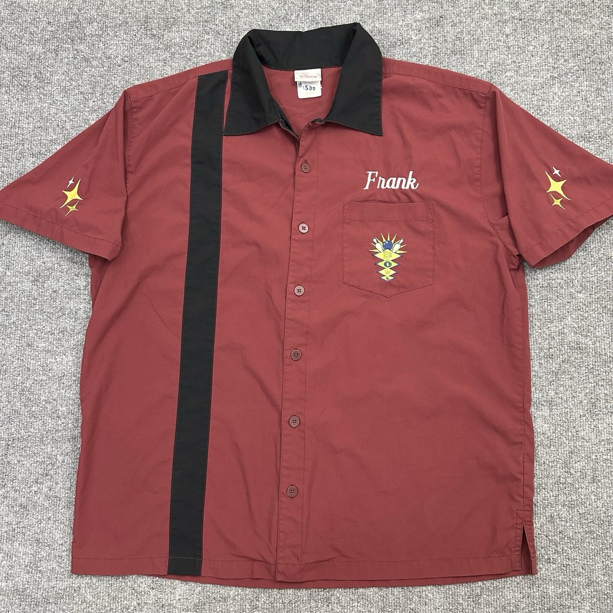 VTG Disney Bowling Shirt Men Large King Pin Donald Duck Quack Pots