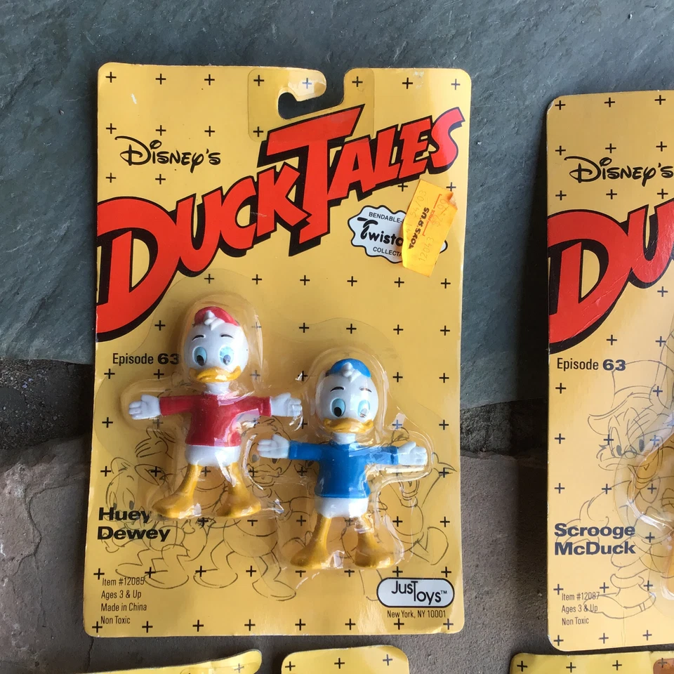 Lote De Colección De 4 FIGURAS TWUCKTALES BENDEMS TWISTABLES DISNEY Justoys Huey Dewey Foto 4 de 4