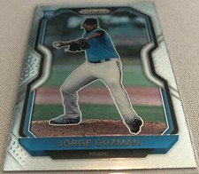 2021 Panini Prizm Baseball Jorge Guzman Miami Marlins rookie card #27